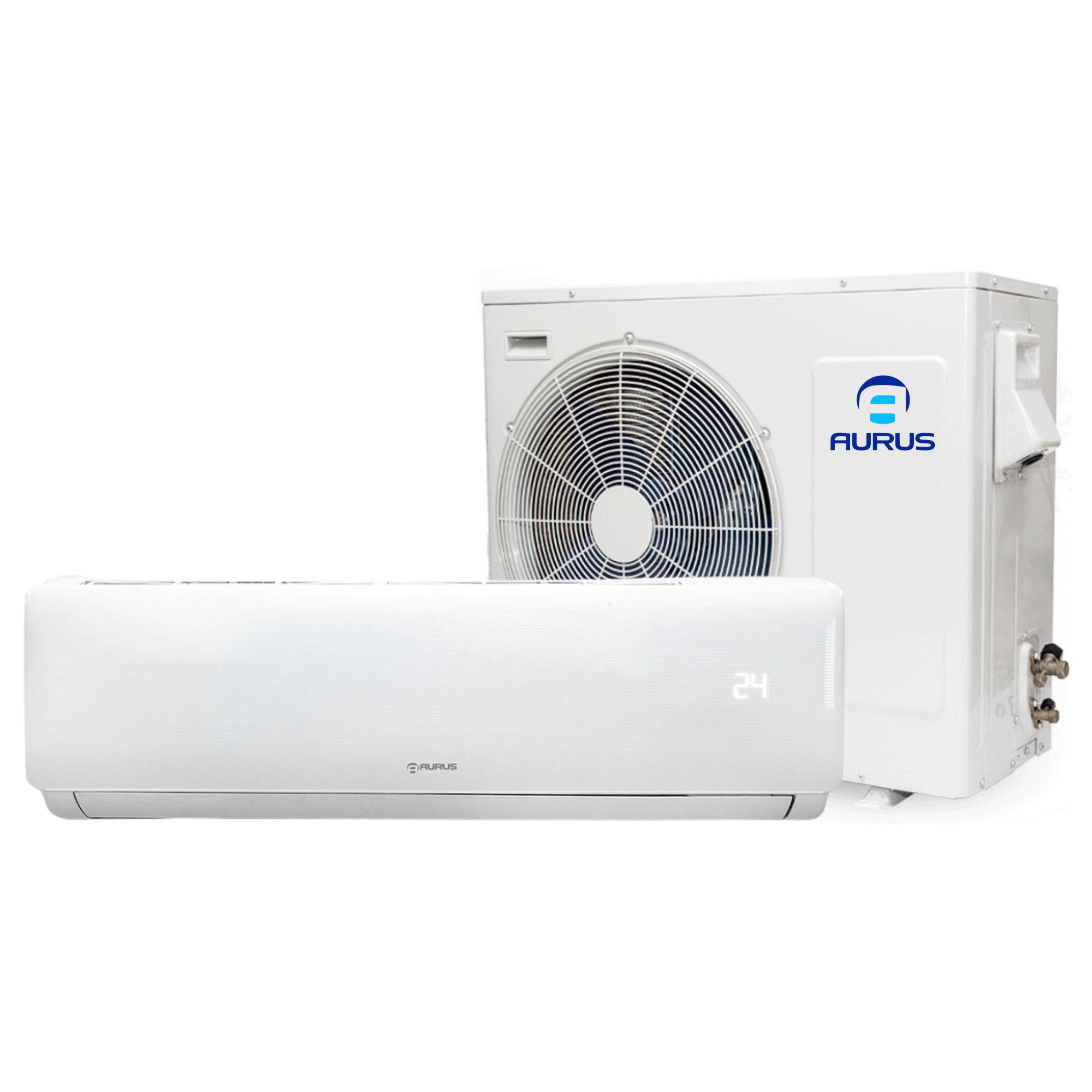 Minisplit Inverter Aurus de 2 Toneladas, 24,000 BTU, Frío y Calor, 220V, Wi-Fi, Blanco.
