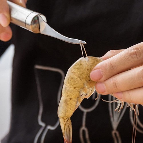 "Herramienta Para Pelar Camarones Y Pelador De Camarones De 4 plata "