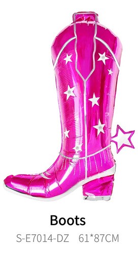"4×botas Sombrero Globo Vaquero Vaquera Fiesta Decoración rosa "