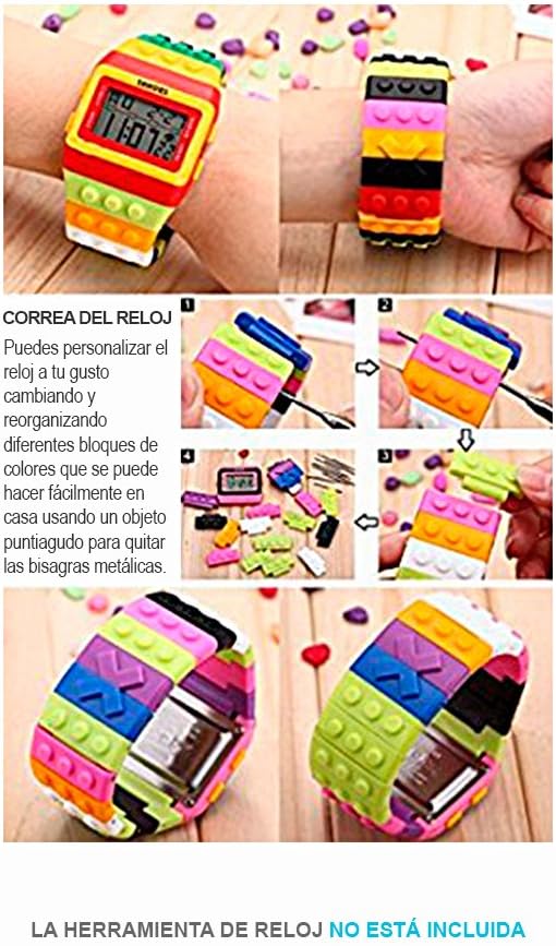 A BLACK MAMUT ALELÍ - Reloj de Pulsera para Niño y Niña, Reloj Bloque Digital con Cronómetro, Alarma, Luz y Calendario - Estilo Infantil, Moderno y Divertido - Regalo para Cumpleaños, Día del niño.