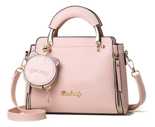 Bolsa Mujer Moda Impermeable Hombro Bolsillos Casual Vintage rosa