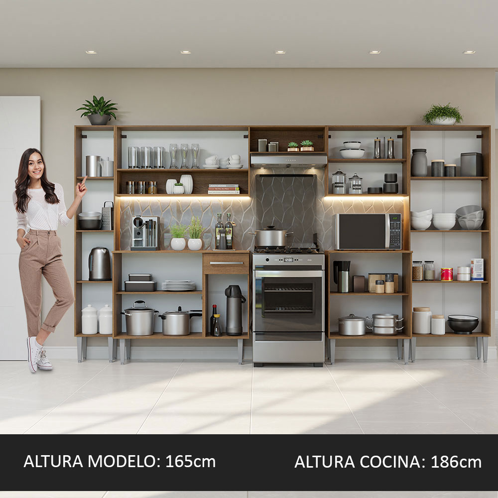 Cocina Integral Completa Modular 325cm Emilly Madesa MNM 02