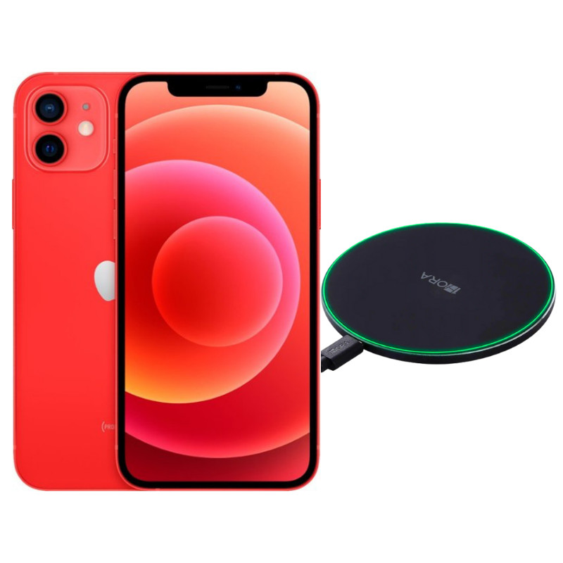 iPhone 12 64GB Rojo Reacondicionado Grado A + Cargador Genérico.