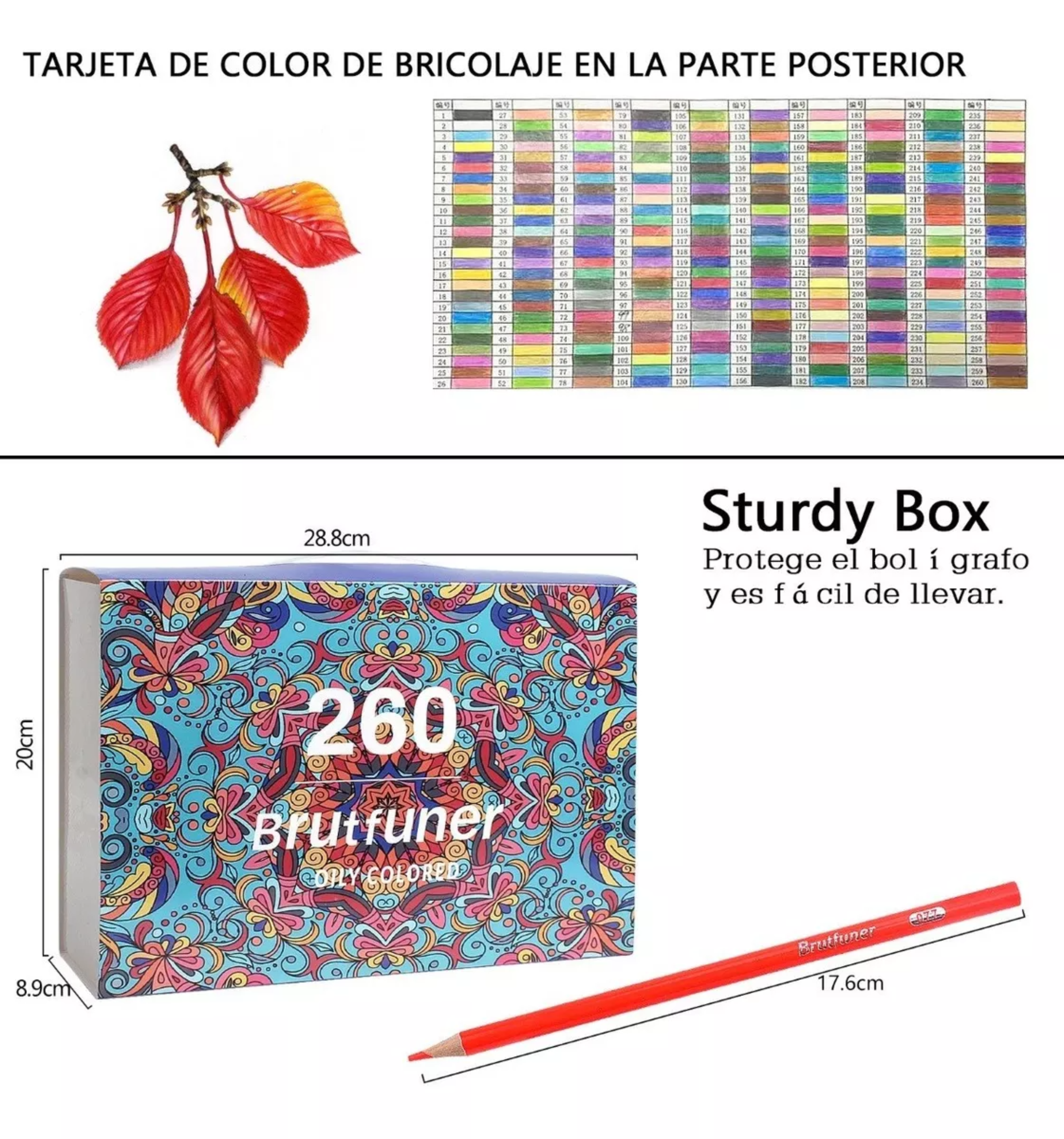 Lápices De Colores Brutfuner Juego De 260pcs.