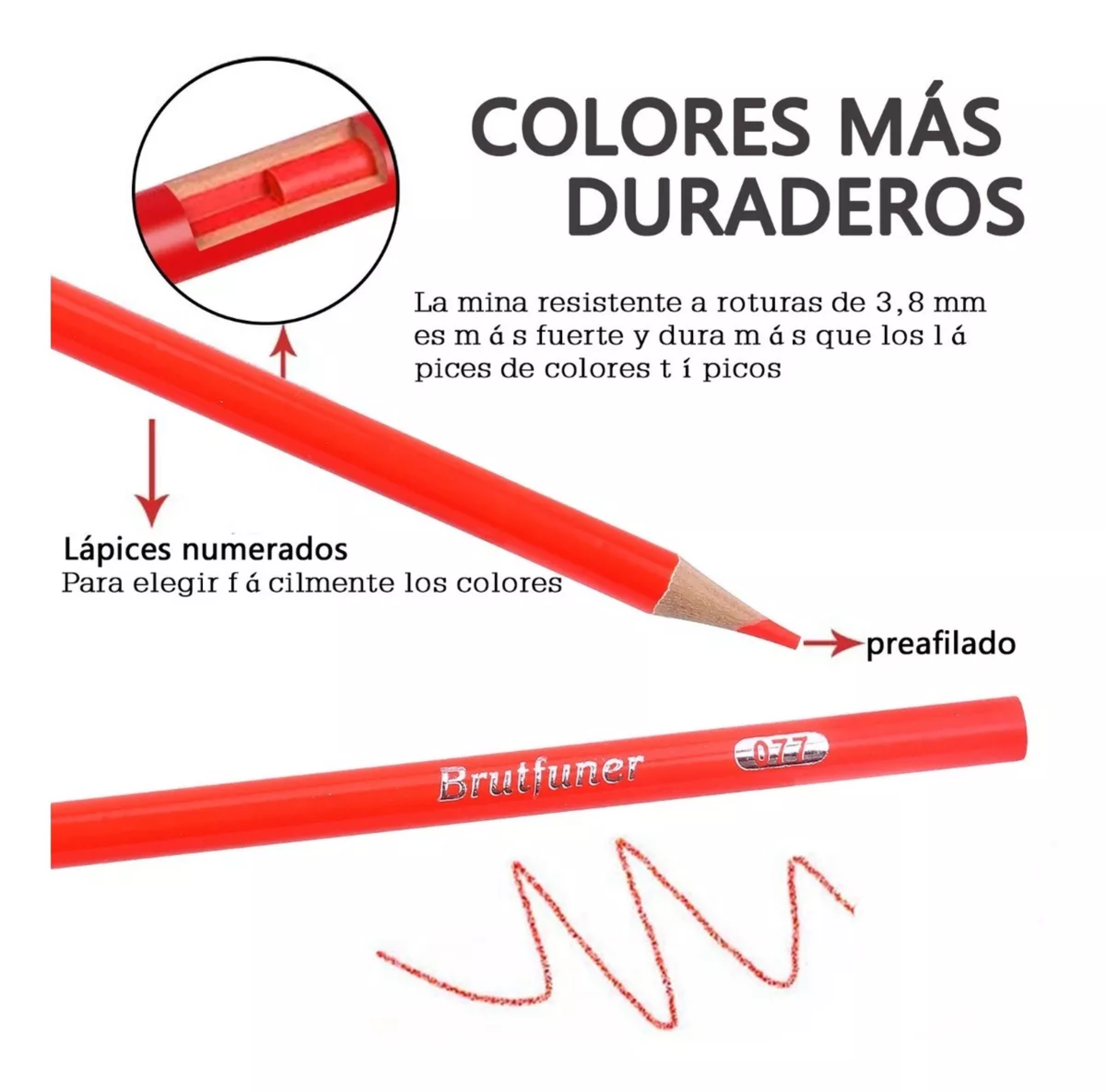 Lápices De Colores Brutfuner Juego De 260pcs.