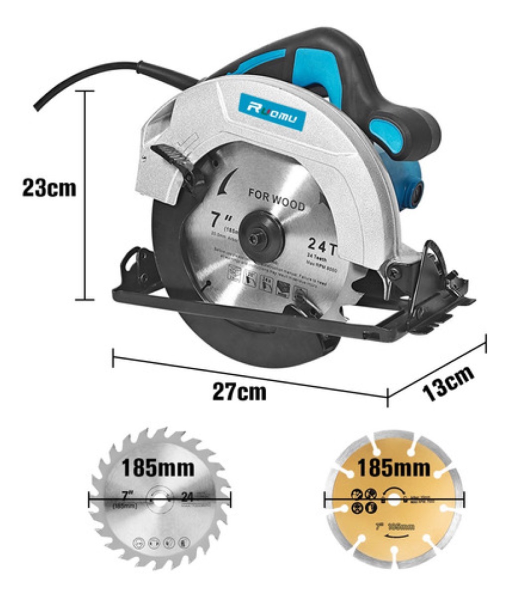 Sierra Circular Eléctrica Sierras Para Madera 7-1/4'' 110v