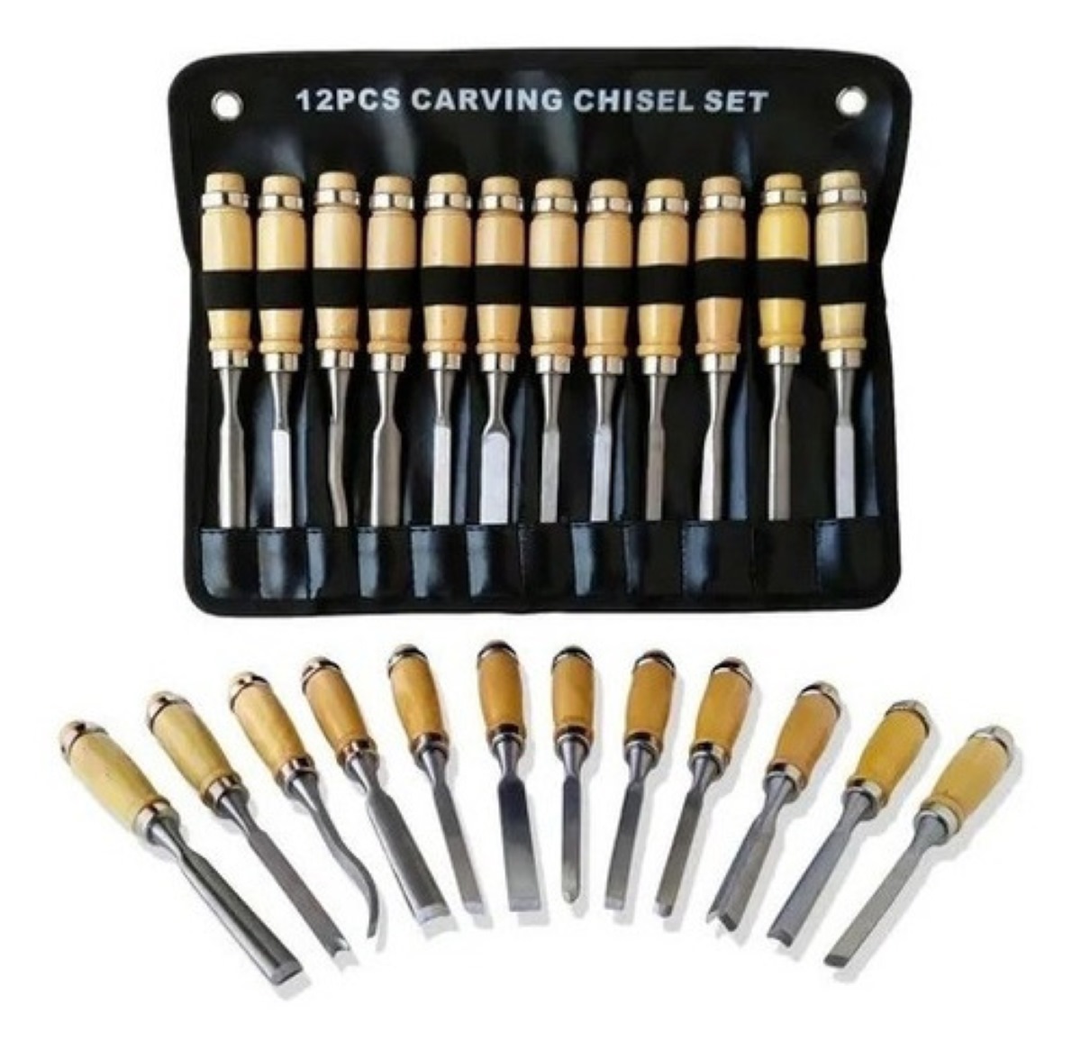 Juego Cincel  Madera Gubia Carpintero Tallado 12 pzs