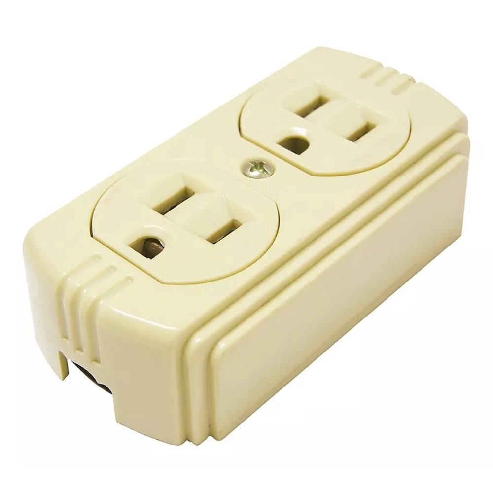 Contacto Doble Dúplex Superficie Aterrizado 15a 127v Surtek.