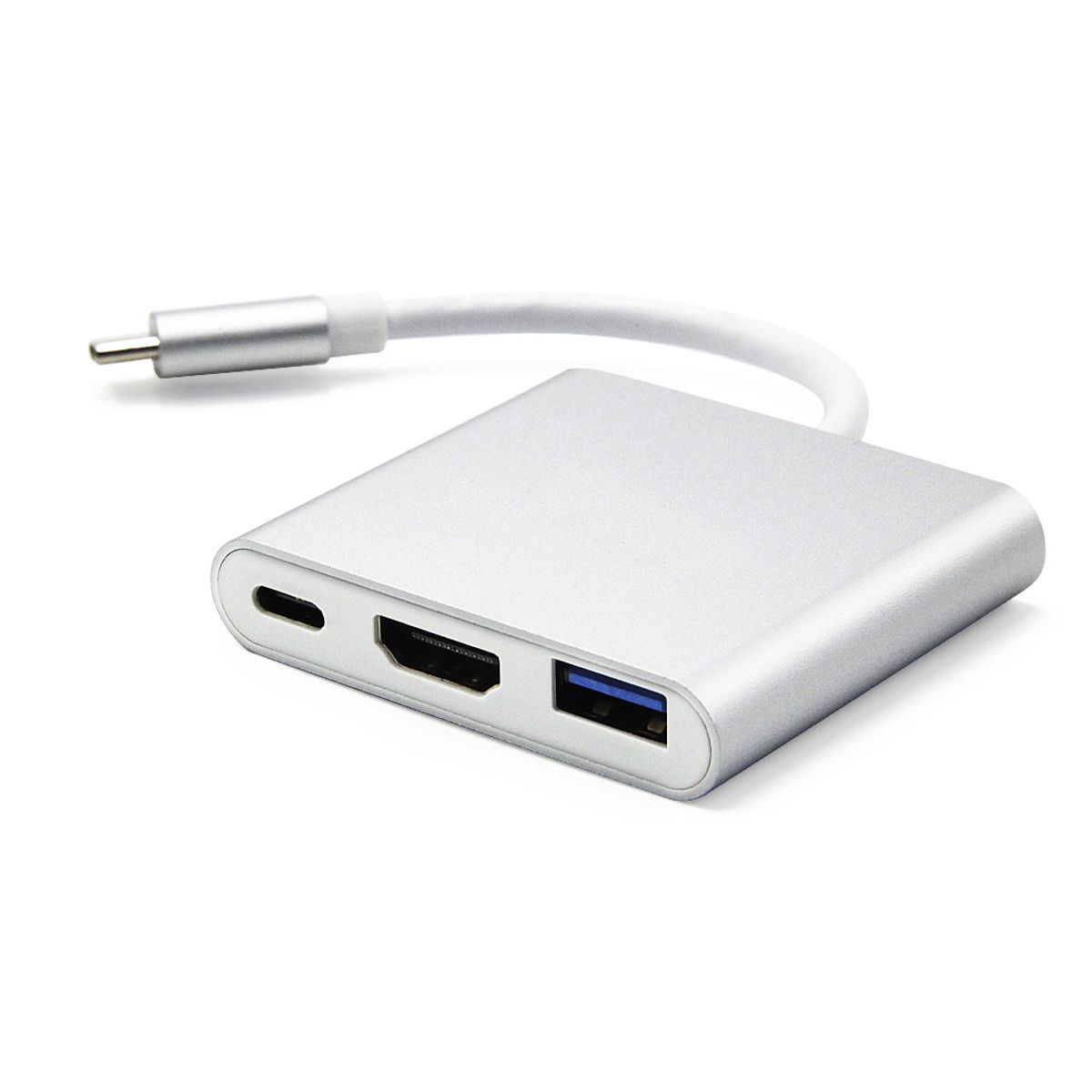 Adaptador Hub USB Tipo C 3 en 1 HDMI 4k USB 3.1 Tipo C Comatible con Macbook.