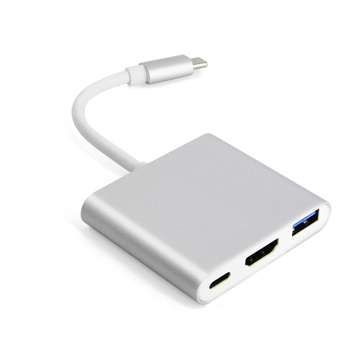 Adaptador Hub USB Tipo C 3 en 1 HDMI 4k USB 3.1 Tipo C Comatible con Macbook.