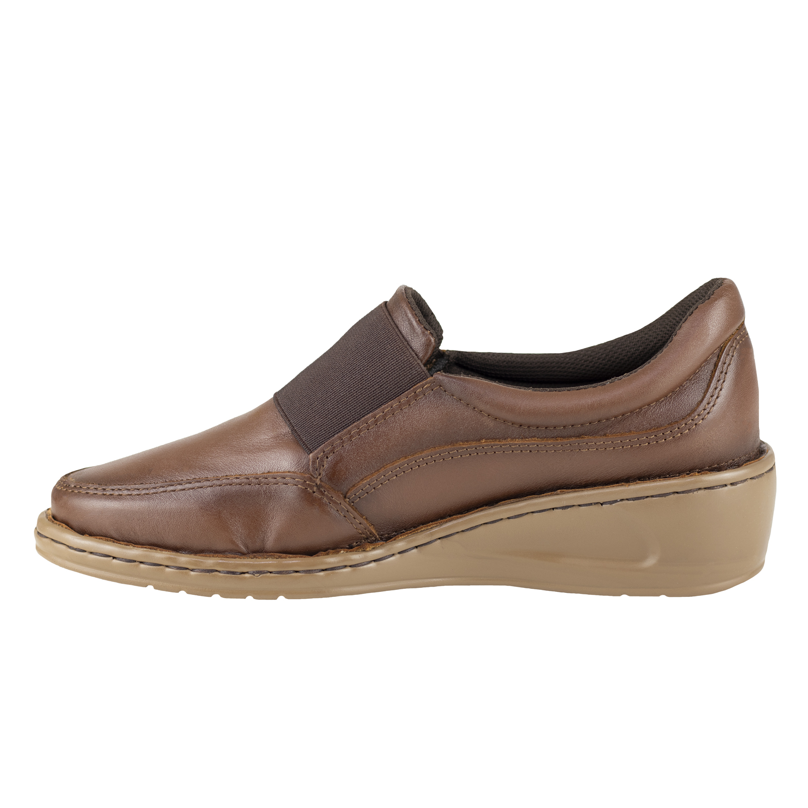 Zapato De Tacon Mujer Semi Vestir Piel Lobo Solo 4841 Caoba.
