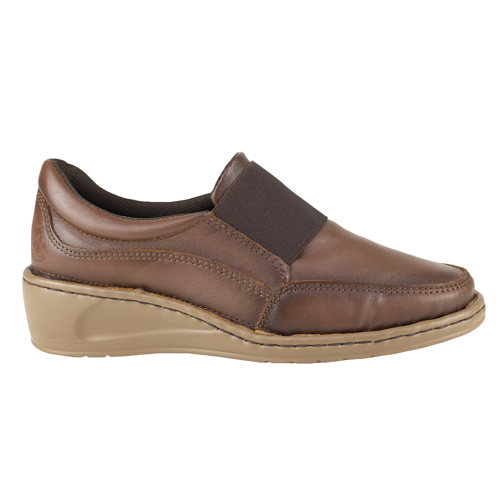 Zapato De Tacon Mujer Semi Vestir Piel Lobo Solo 4841 Caoba.