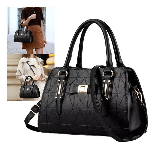 Bolsa Tote Para Mujer Bolso De Mano Con Gran Capacidad Negro.