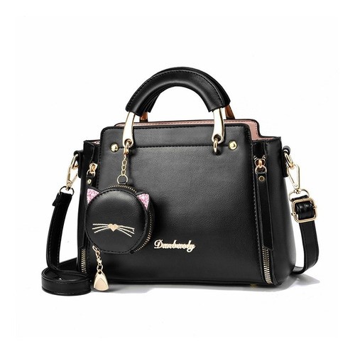 Bolso De Mujer Casual Vintage De Cuero Pu negro