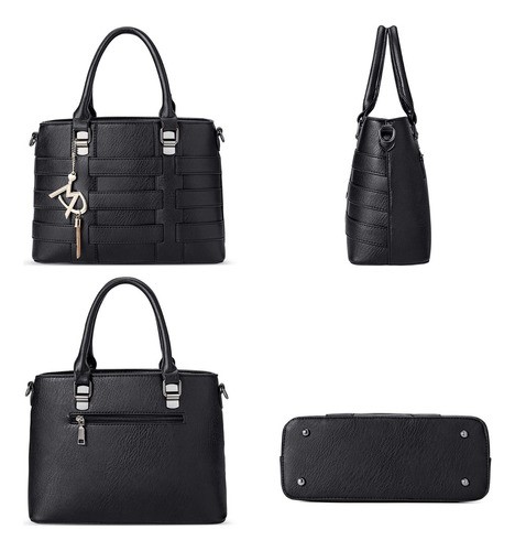 Bolsas De Mano Para Mujer Bandolera Moda Hombro Tote negro.