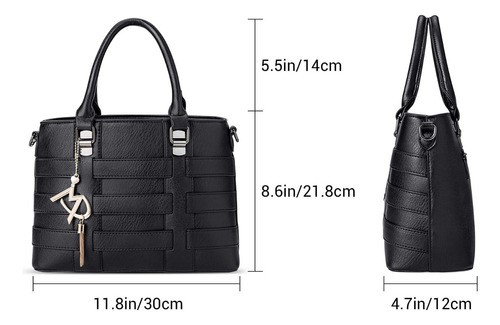 Bolsas De Mano Para Mujer Bandolera Moda Hombro Tote negro.