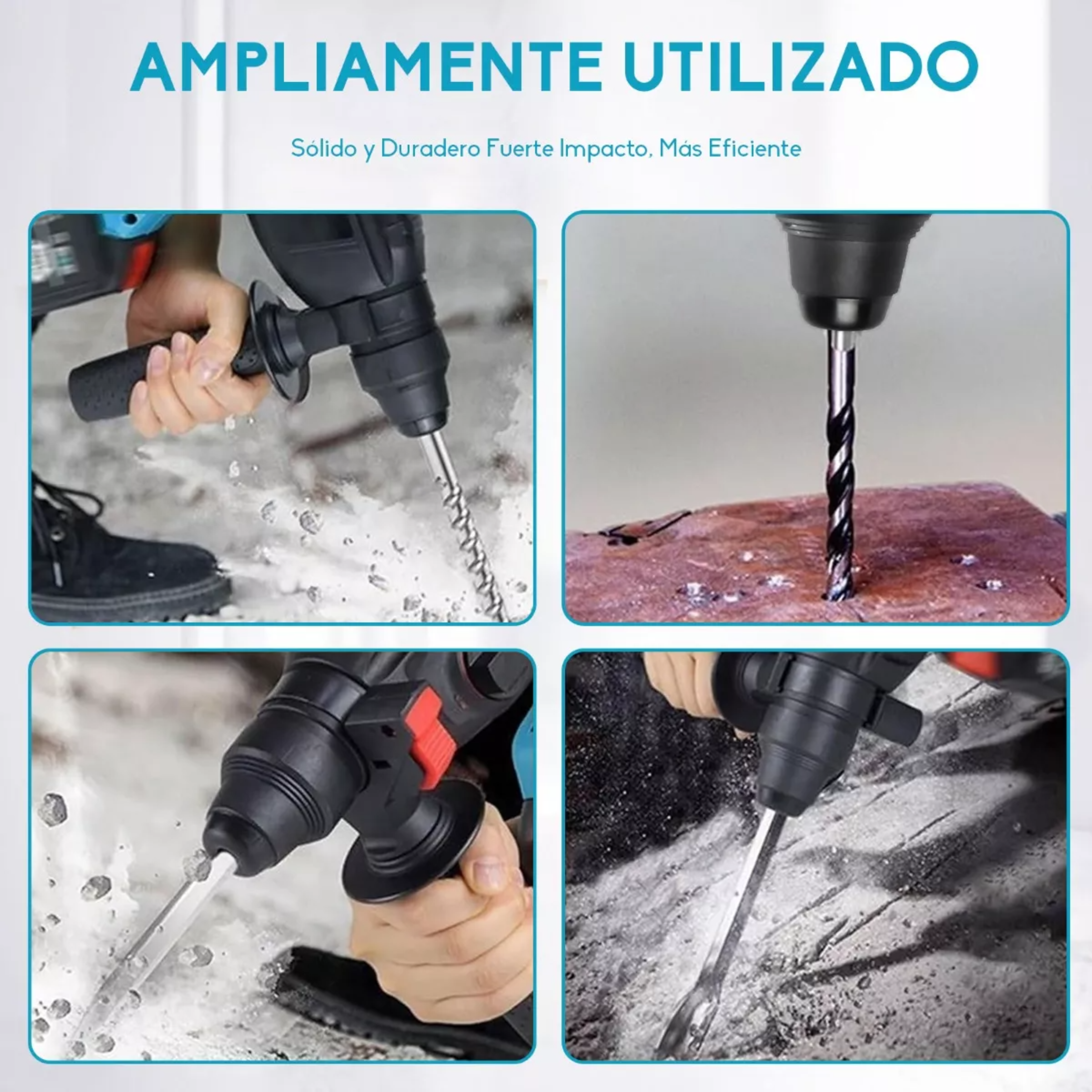 Rotomartillo Inalámbrico Taladro Sds Plus 2 Baterías 2000w.