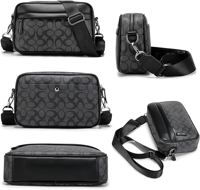 A Bandolera Hombre, Mariconera, Salandens Crossbody Hombre, Bolso Para Hombre Correa De Hombro Desmontable, Estilo Casual, Ligero, Para Uso Diario, Deportes, Senderismo,viajes..