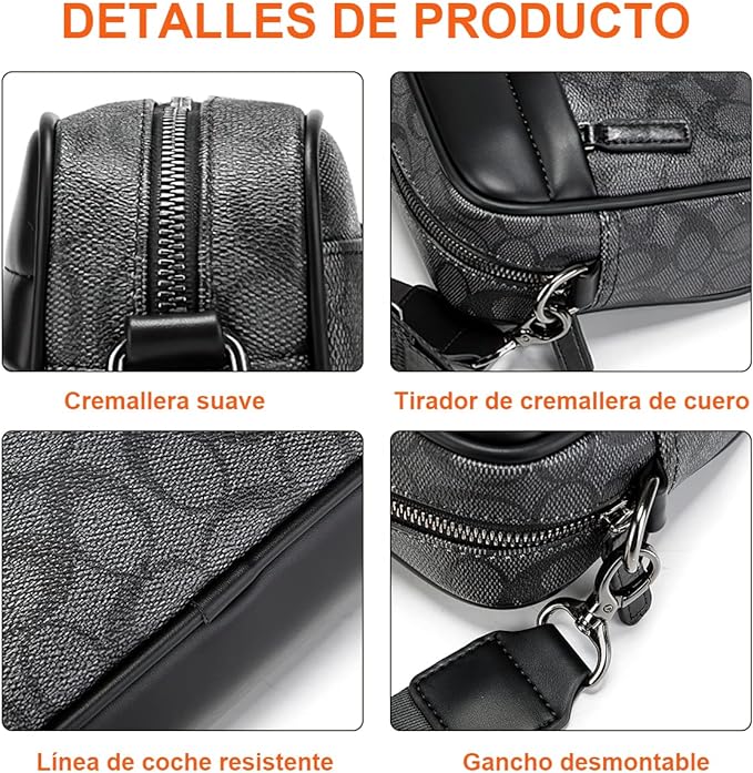 A Bandolera Hombre, Mariconera, Salandens Crossbody Hombre, Bolso Para Hombre Correa De Hombro Desmontable, Estilo Casual, Ligero, Para Uso Diario, Deportes, Senderismo,viajes..
