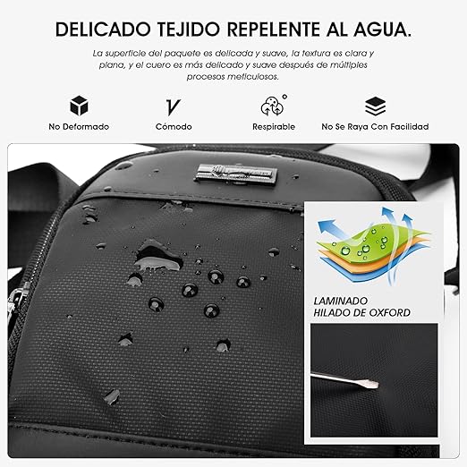 A Bolso Bandolera Hombre, ARCTIC HUNTER AH Bandolera Casual Cruzado para Hombre Resistente al Agua para Bolsa Mensajero para Casual Oficina Trabajo Negocio y Escuela.