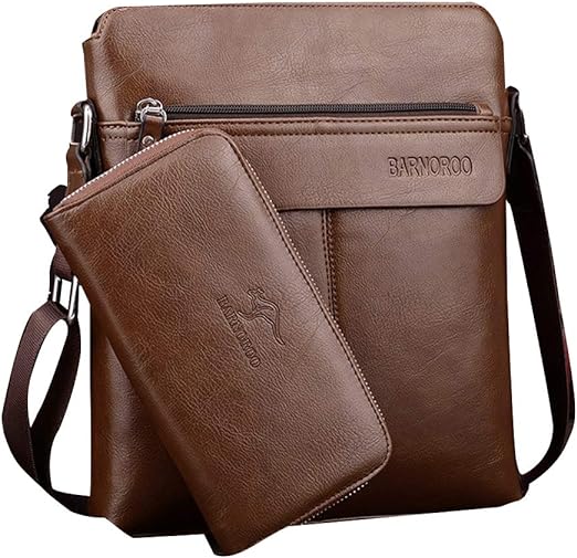 A Bolso de Mano de Cuero para Hombres, Bolsos de hombres, Maleta Para Oficina,Bolsos de hombro vintage para hombre, Bolso bandolera de lona para uso multiusos.