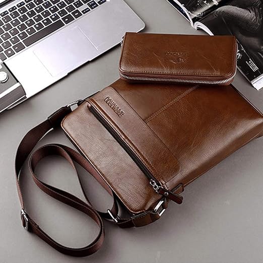 A Bolso de Mano de Cuero para Hombres, Bolsos de hombres, Maleta Para Oficina,Bolsos de hombro vintage para hombre, Bolso bandolera de lona para uso multiusos.