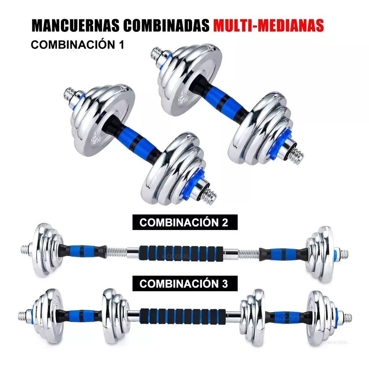 Kit De Mancuernas, Barra Con Pesas Para Gimnasio De 20 Kg.