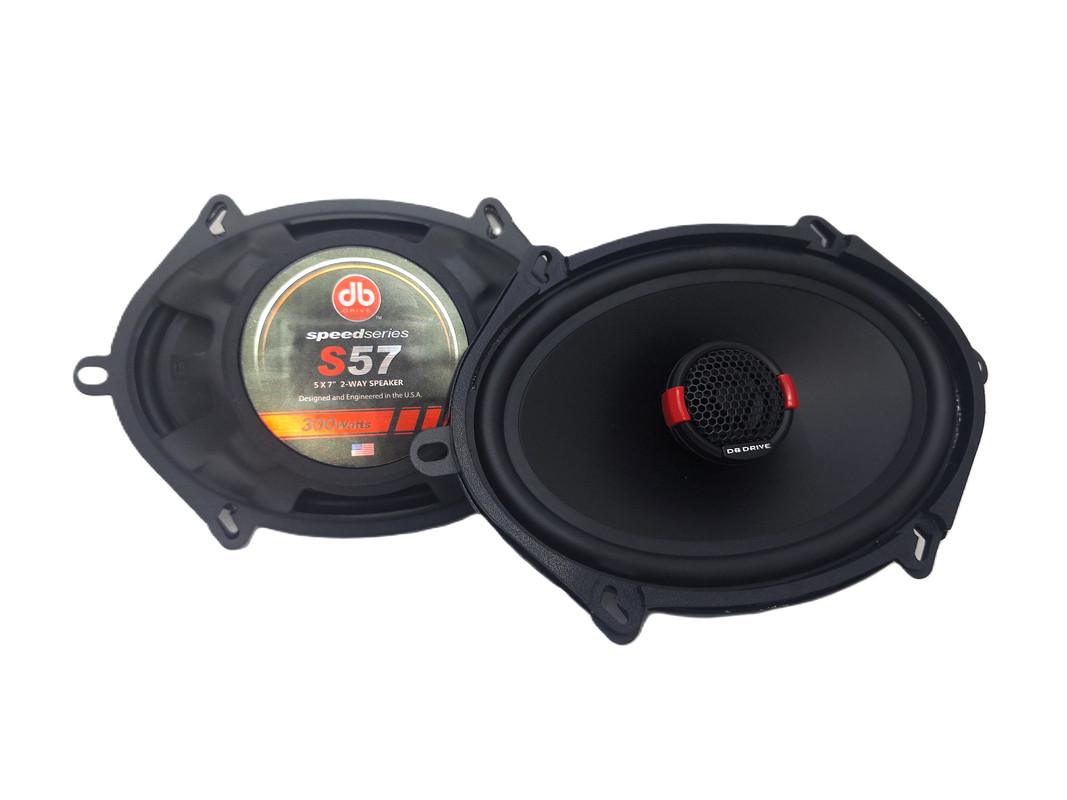 Bocinas Coaxiales DB Drive S57 65W RMS 5x7 Pulgadas 4 Ohms 2 Vías Speed Series.