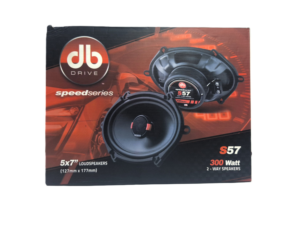 Bocinas Coaxiales DB Drive S57 65W RMS 5x7 Pulgadas 4 Ohms 2 Vías Speed Series.