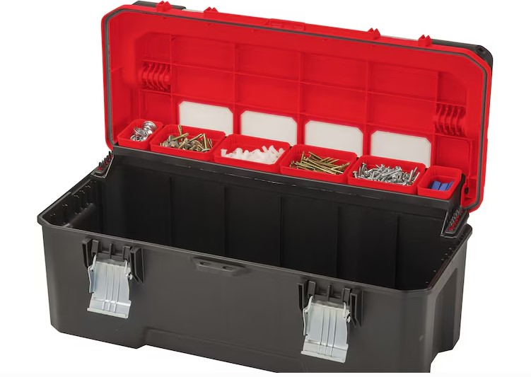 Caja de herramientas  rojo CRAFTSMAN Pro de 26 pulgadas de ancho x 12 pulgadas de alto.