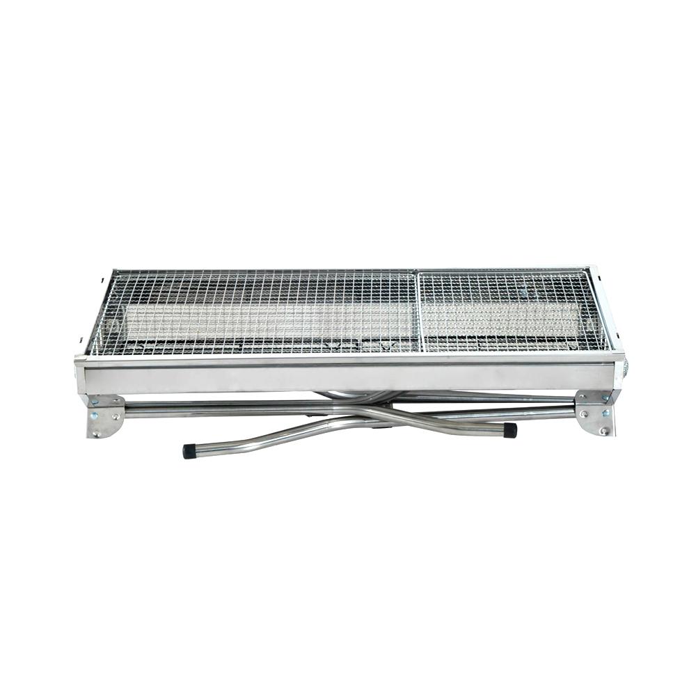 Ilios Innova Asador plegable de acero inoxidable, Parrilla Plegable, Asador Fácil de instalar al aire libre, Ideal para Camping, Asador para Carne Azada, Parrilla para Barbacoa