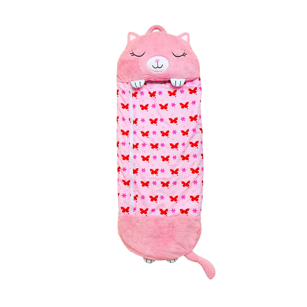 Ilios Innova Saco para Dormir Plegable y Almohada para niños 140 x 60 cm Divertido Saco de Dibujos Animados sensación Suave, Sleeping bag infantil. 