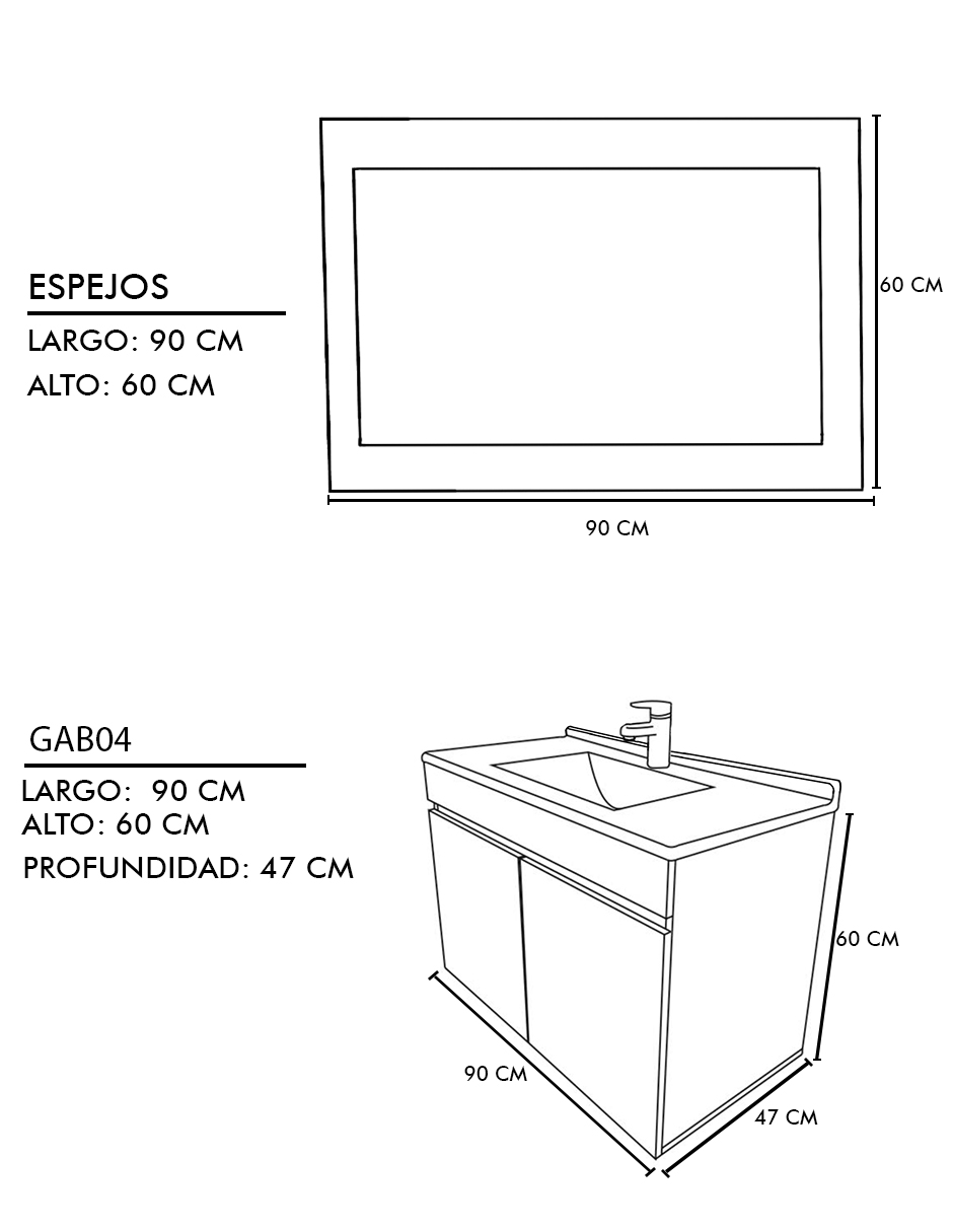 Gabinete Para Baño Con Espejo Decorativo Decomobil