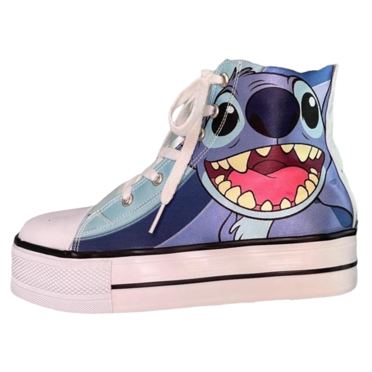 Tenis Botita Tela Sublimada Modelo Stitch.
