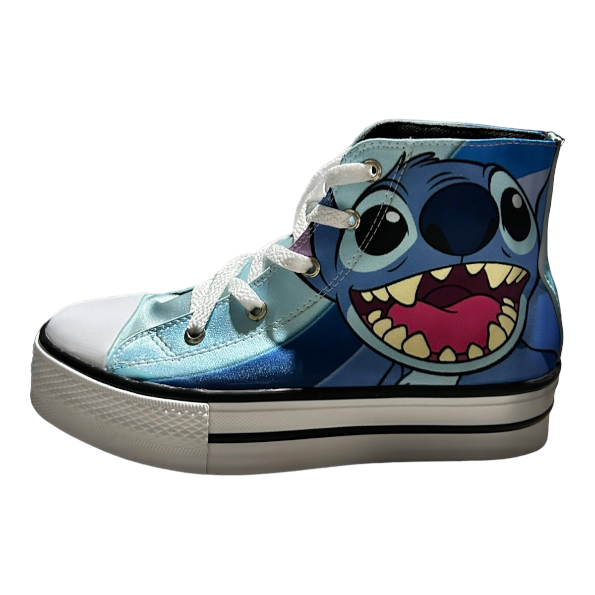 Tenis Botita Tela Sublimada Modelo Stitch.