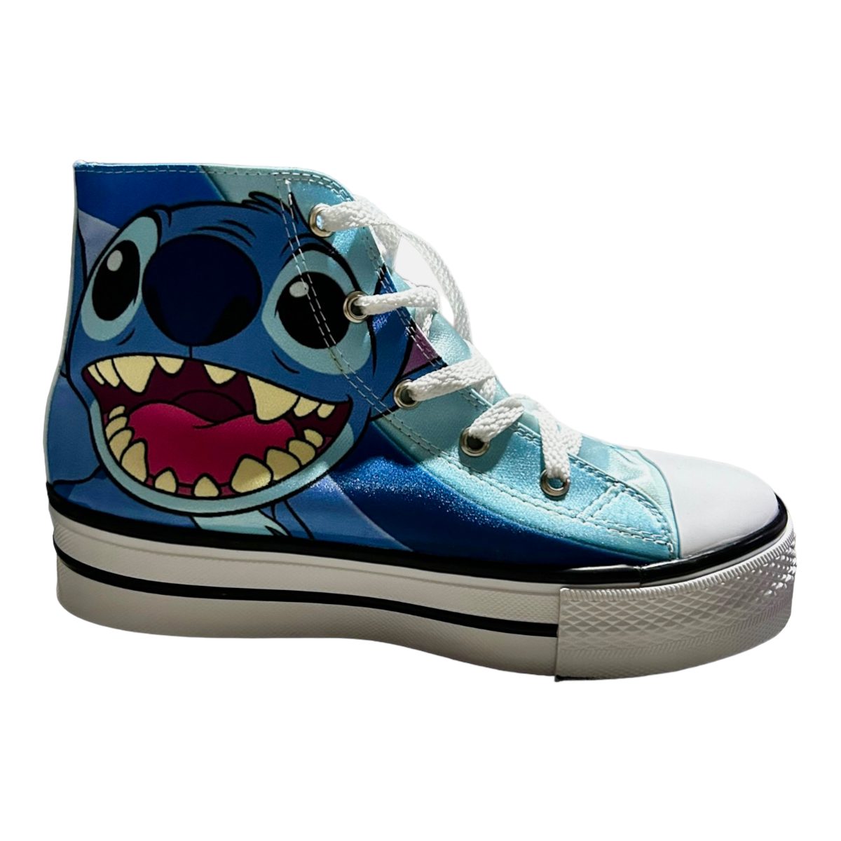 Tenis Botita Tela Sublimada Modelo Stitch.