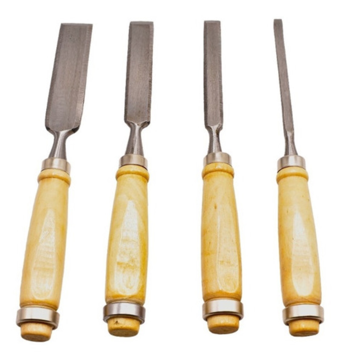 Juego Cincel Formon Gubia Carpintero Tallado Madera 4 pzs
