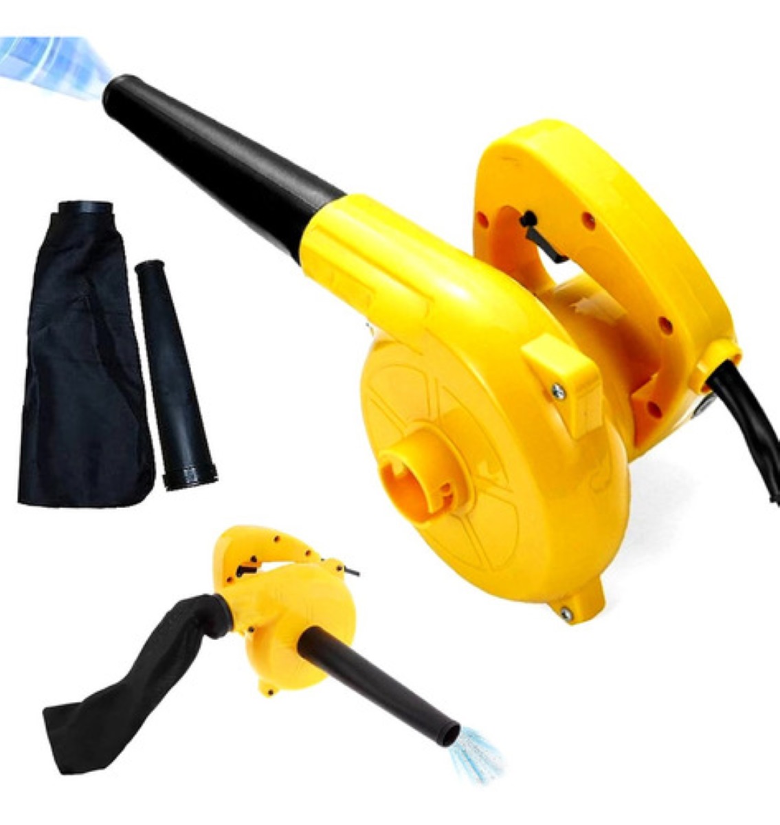 Sopladora Aspiradora De Aire Electrico Portatil 750w 110v Amarillo