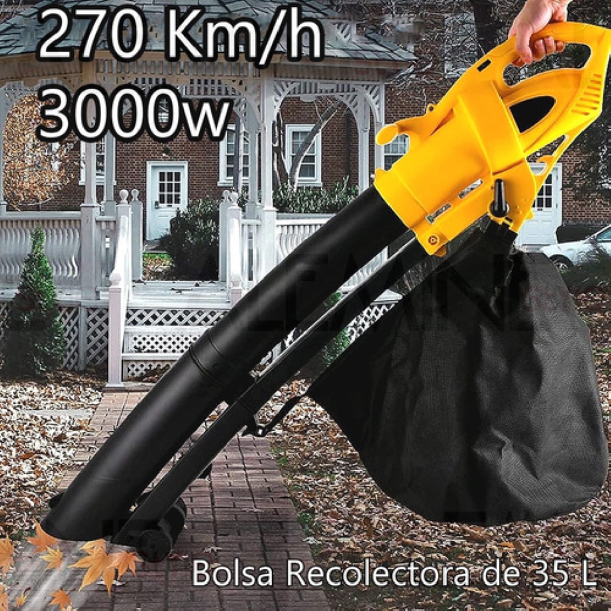Sopladora Aspiradora Trituradora Electrica Bolsa Recolectora