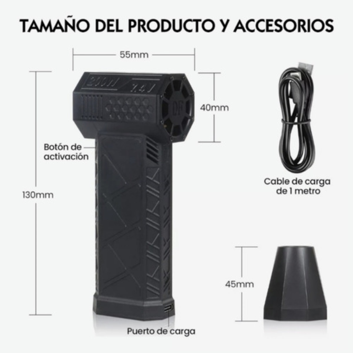 Sopladora Ventilador Turbo Mini Jet De 130000 Rpm 52 M/s