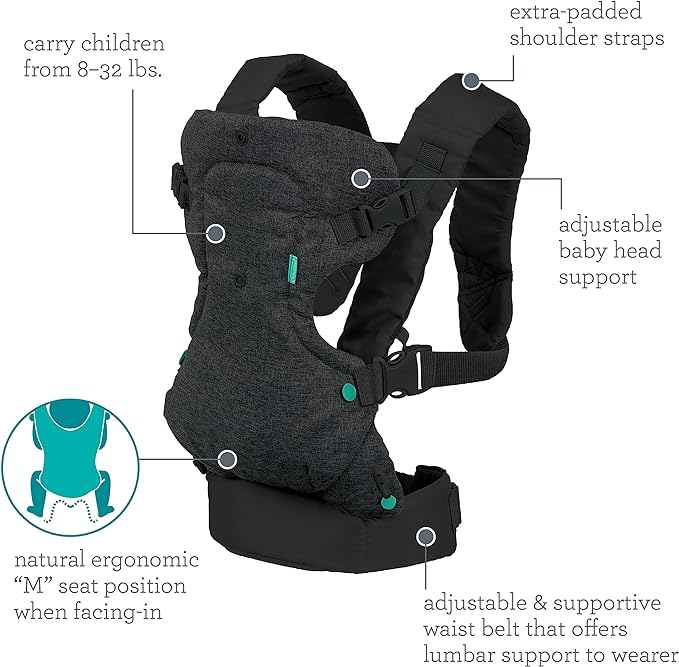 A Infantino Flip 4-in-1 Convertible Carrier - BLACK.