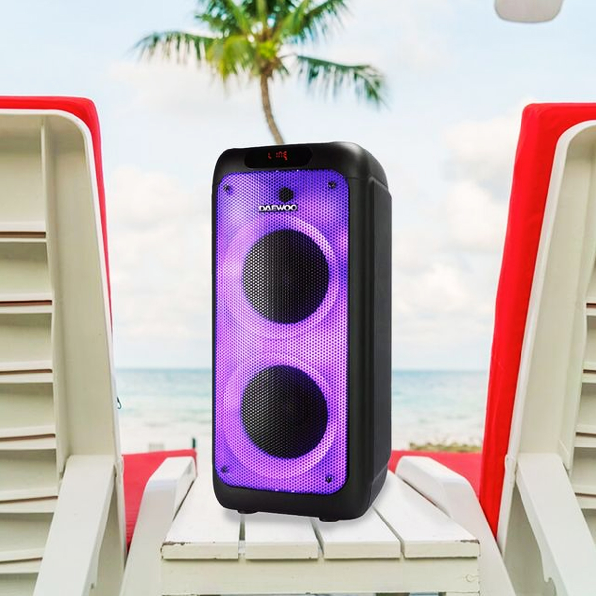 Daewoo Bocina Recargable Bluetooth 2x8" Party DW-2000
