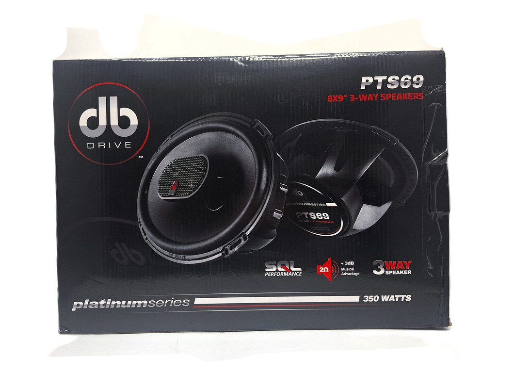 Bocinas Triaxiales DB Drive PTS69 125W RMS 6x9 Pulgadas 2 Ohms 3 Vías.