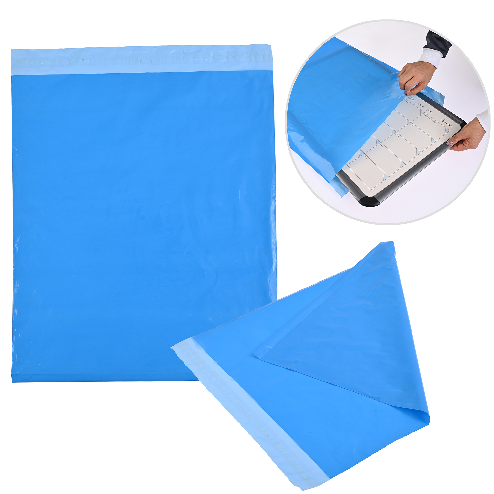 Paquete de 100 Piezas Bolsa Sobre Para Paquetería 48 X 60 Cm Tamaño EXTRA GRANDE Envíos E-Commerce, Mensajería, Adhesivo, Poly Plástico Resistente, Impermeable MOD:A021.