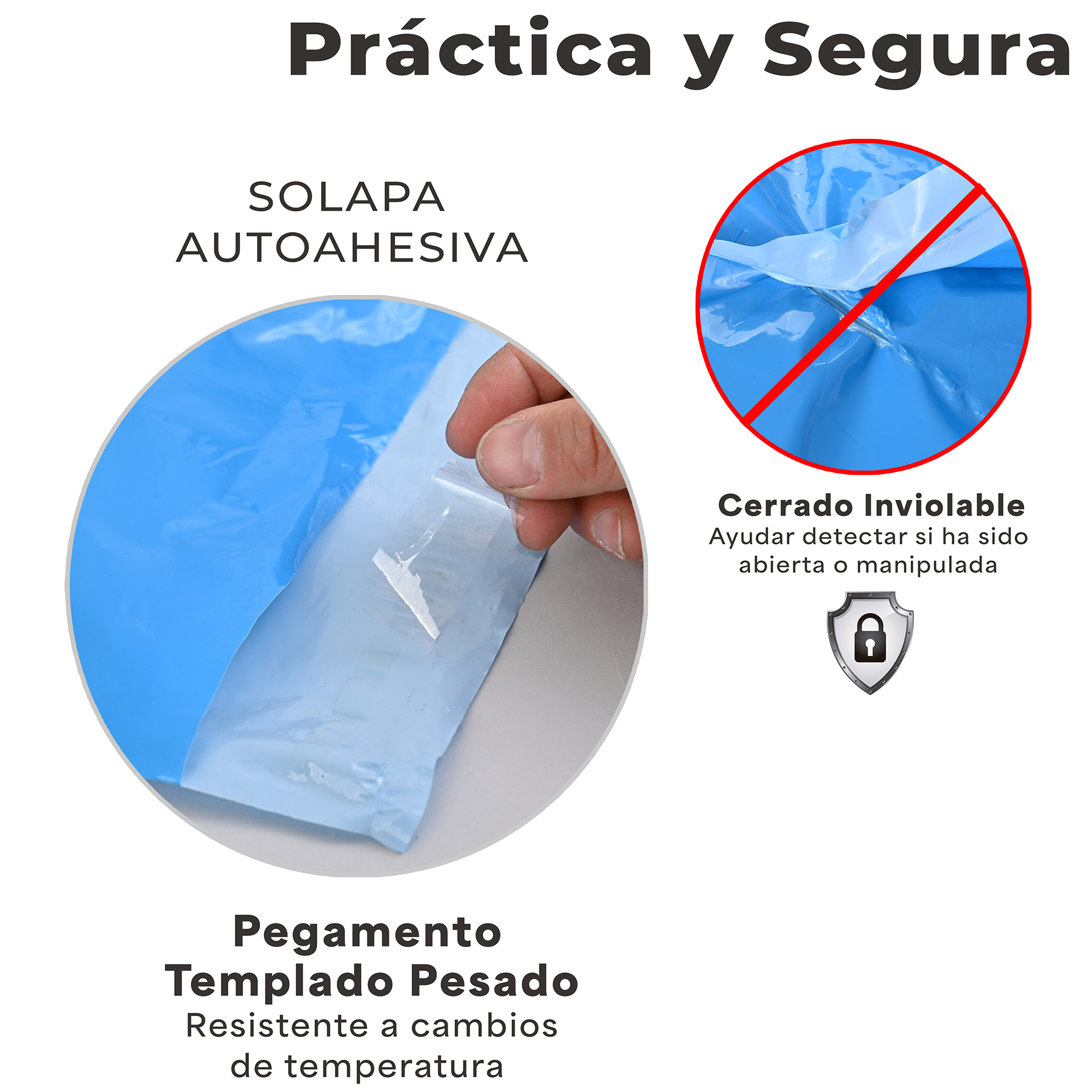 Paquete de 100 Piezas Bolsa Sobre Para Paquetería 30 X 40 Cm Tamaño MEDIANO Envíos E-Commerce, Mensajería, Adhesivo, Poly Plástico Resistente, Impermeable MOD:A023.