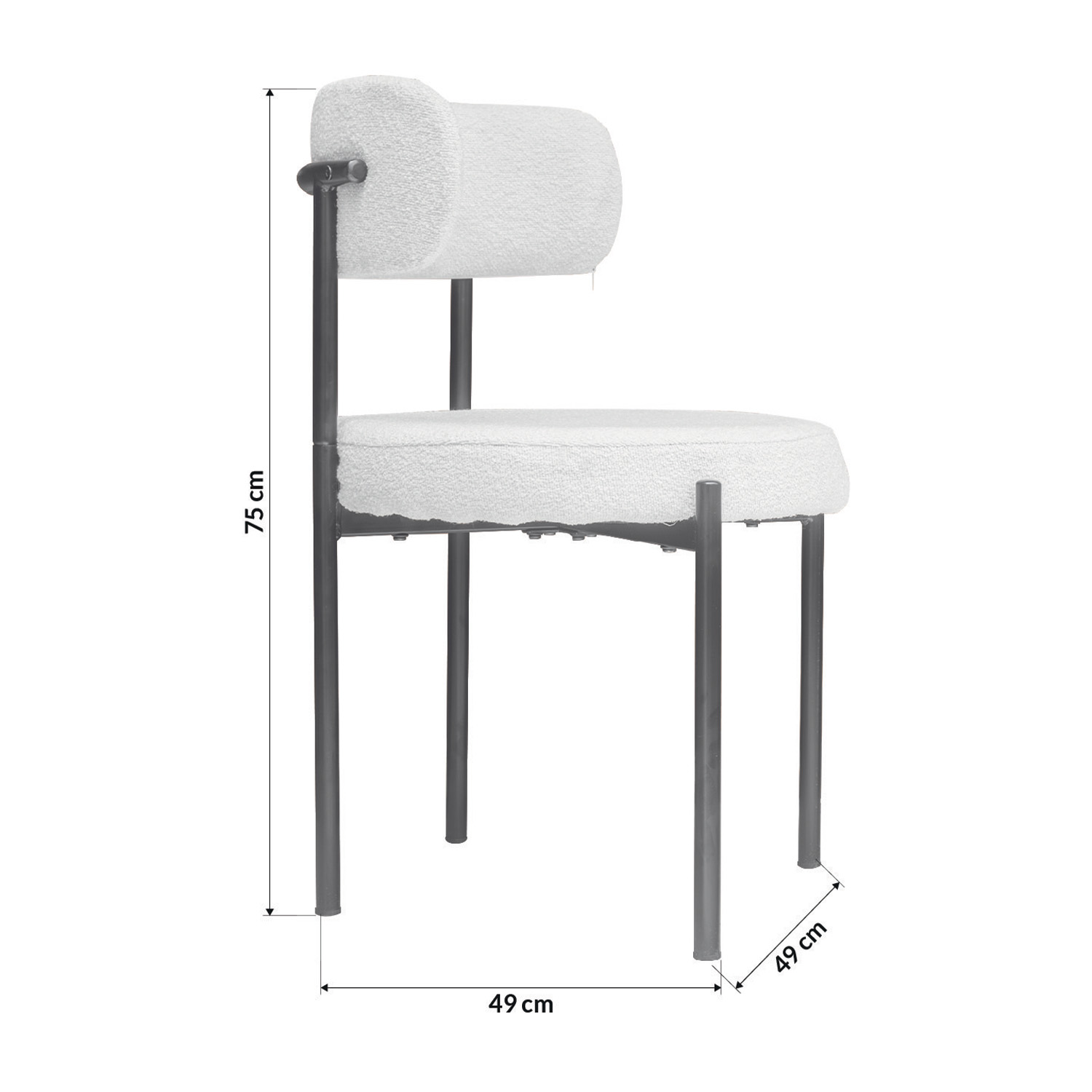 Silla de Comedor Cómoda con Tejido de Felpa Bossa Audrey.