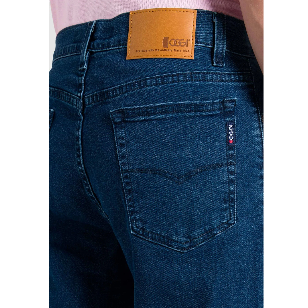 Oggi Jeans Pantalon de Mezclilla Stretch para Hombre Corte Recto