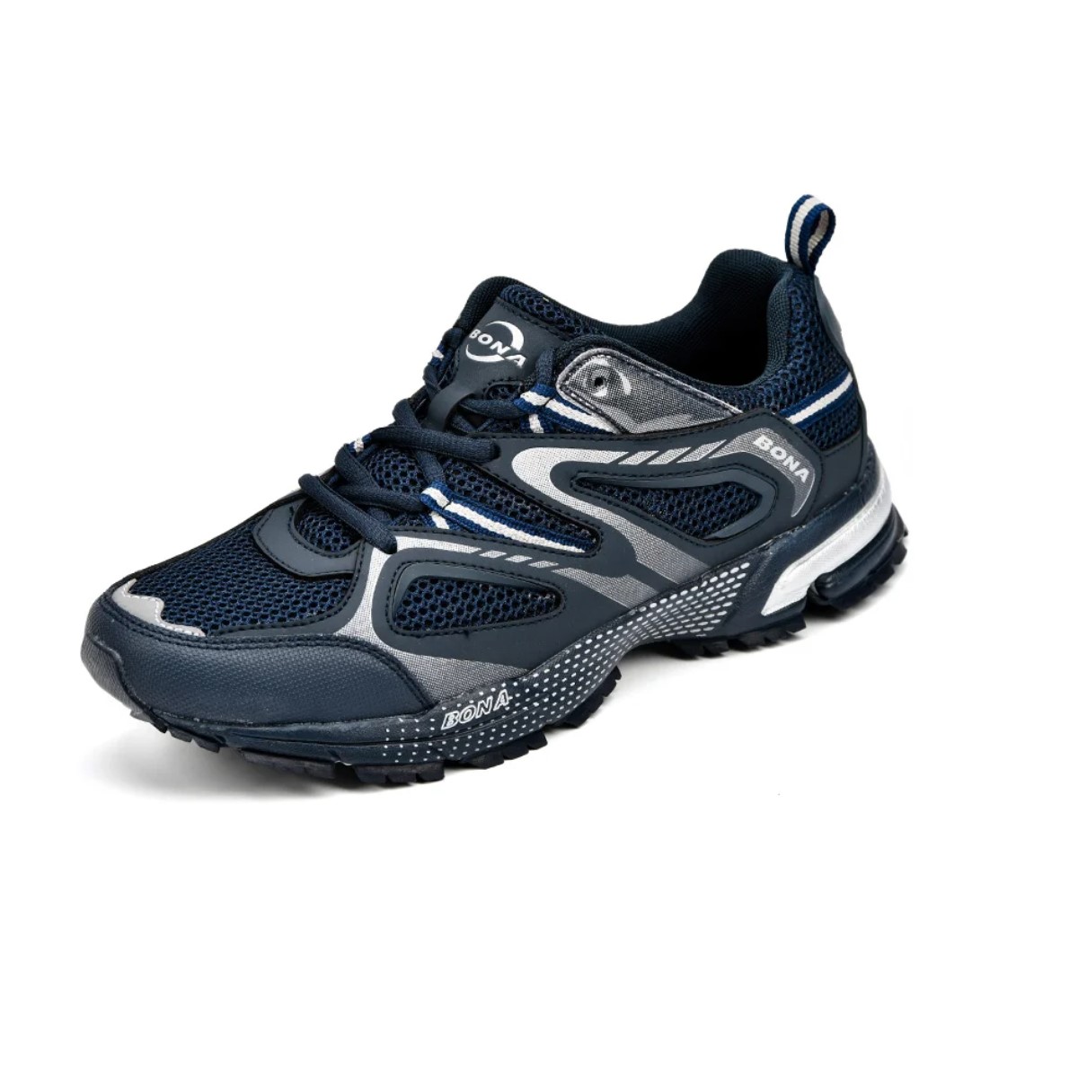 Tenis deportivos azul correr estilo clásico hombre zapatos deporte malla cordones correr caminar.