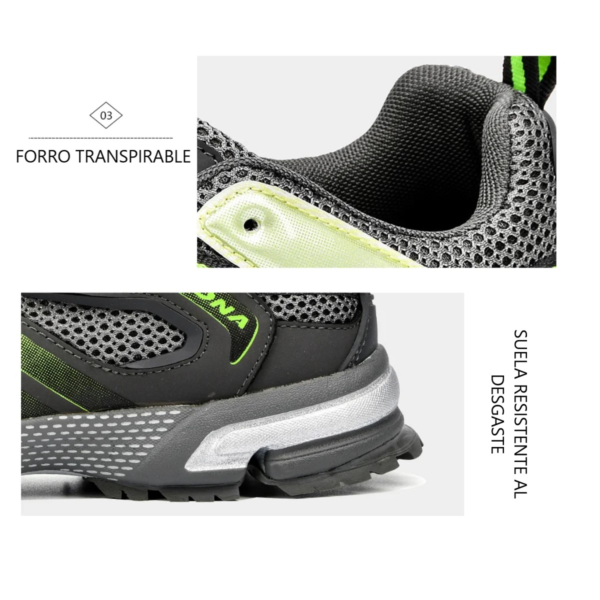 Tenis deportivos azul correr estilo clásico hombre zapatos deporte malla cordones correr caminar.