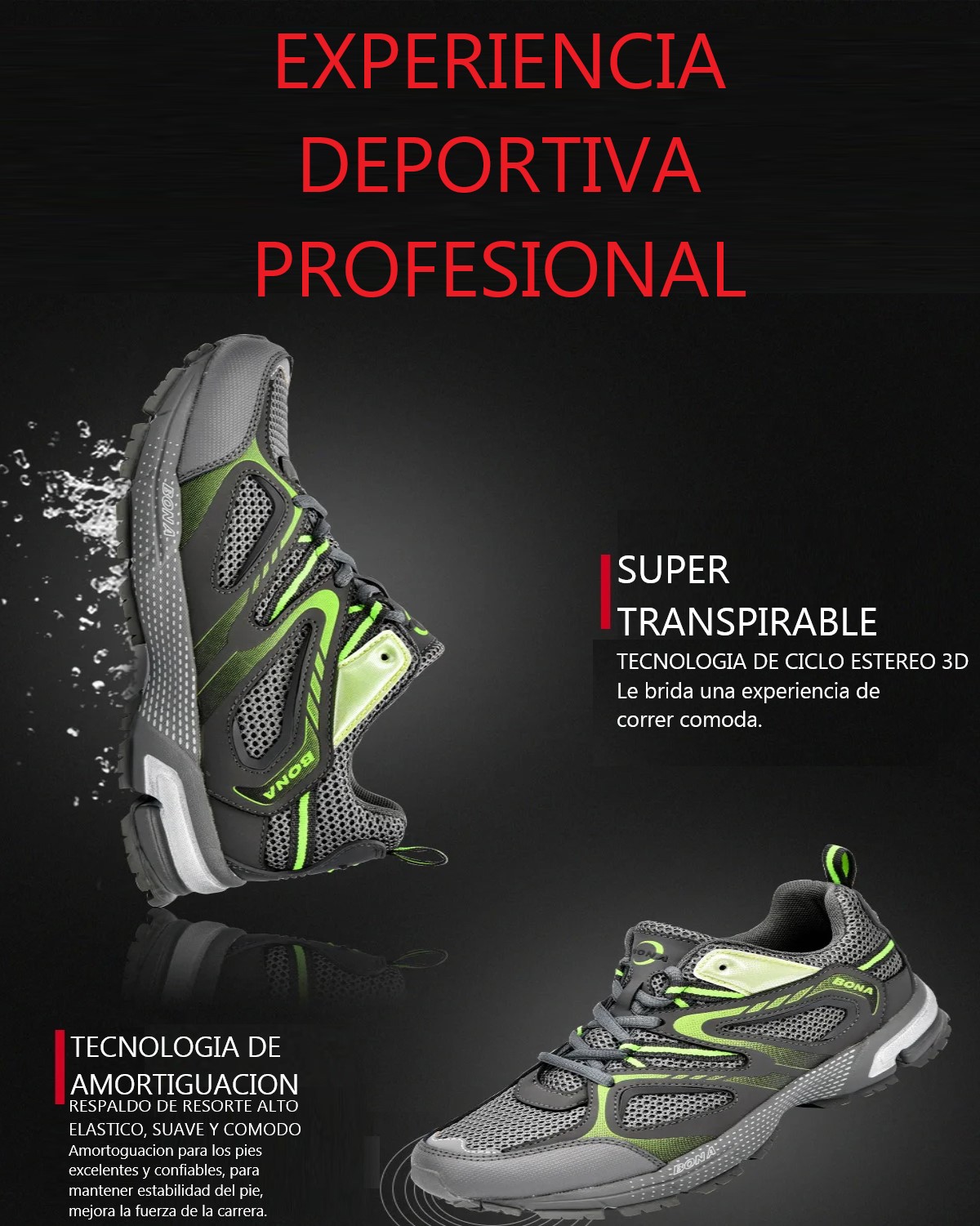 Tenis deportivos azul correr estilo clásico hombre zapatos deporte malla cordones correr caminar.